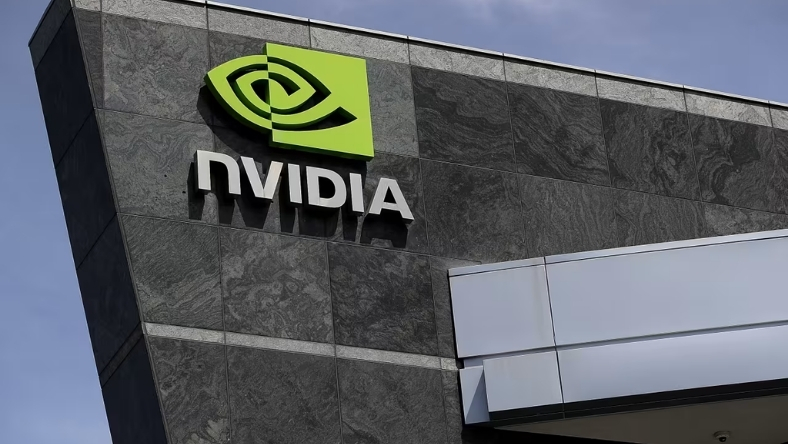 NVIDIA headquarters sign reflecting AI expansion into drug discovery